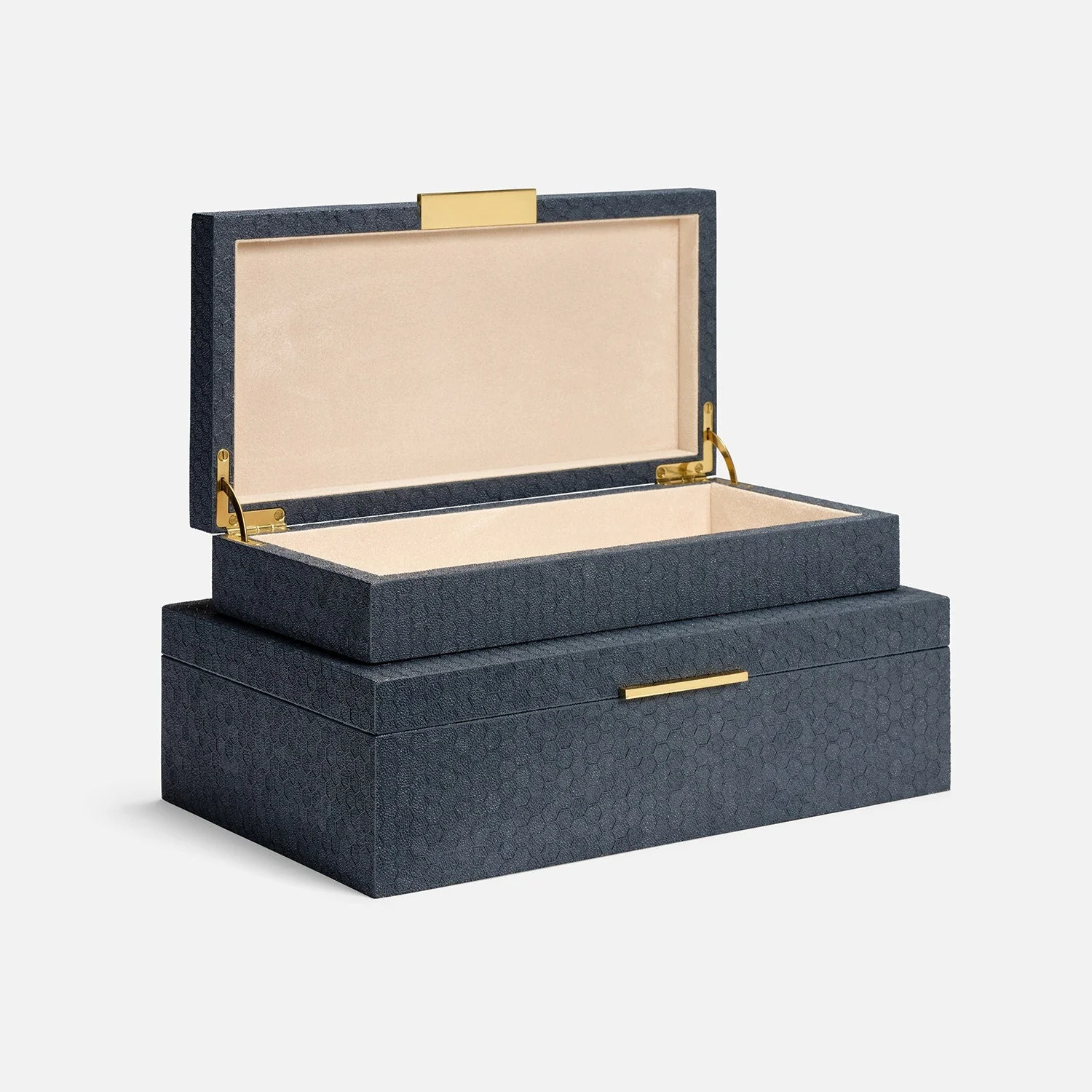 Grayson Faux Shagreen Box - Set of 2 - Image 14