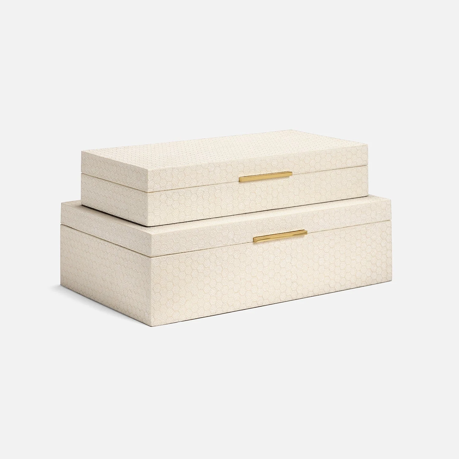 Grayson Faux Shagreen Box - Set of 2 - Image 4