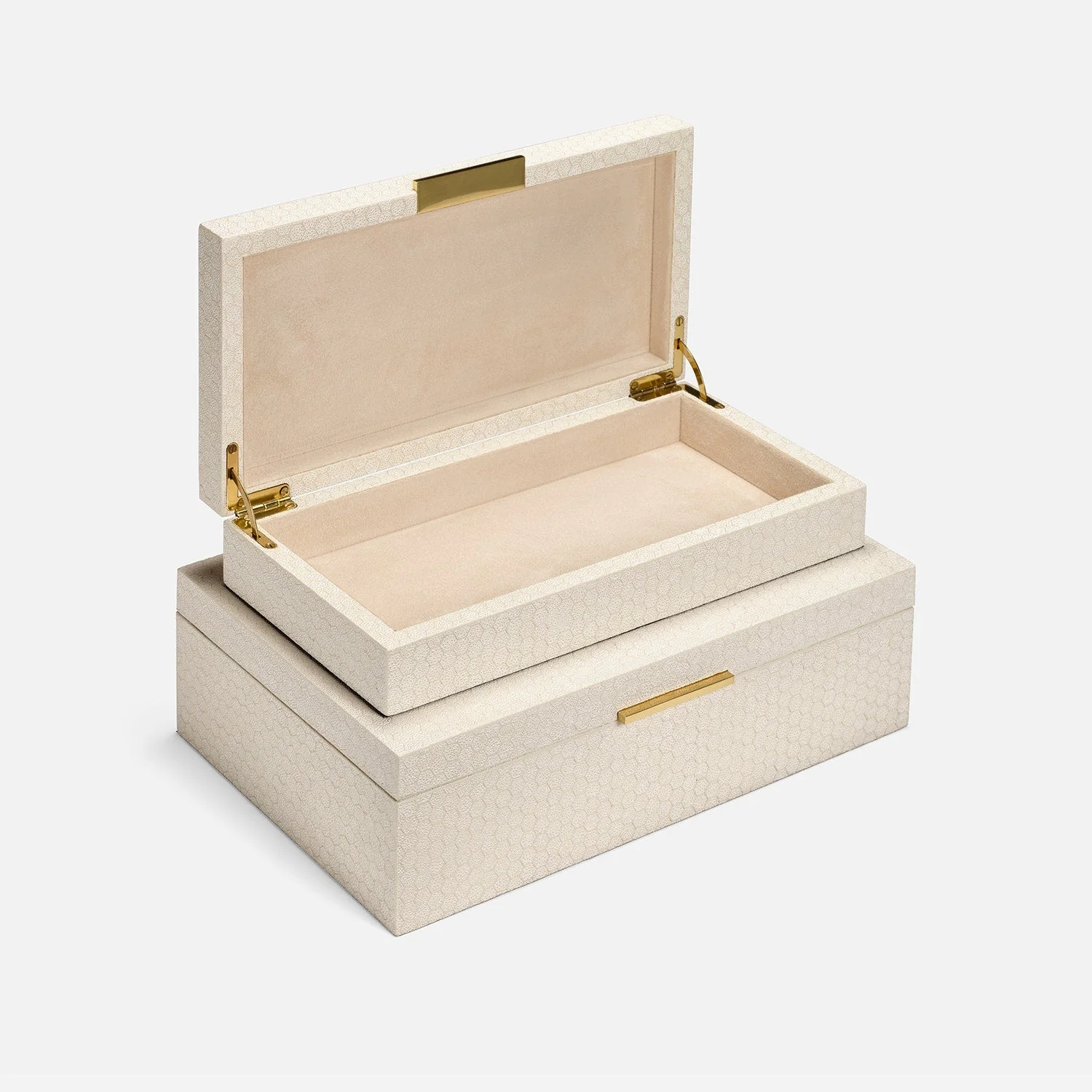 Grayson Faux Shagreen Box - Set of 2 - Image 8