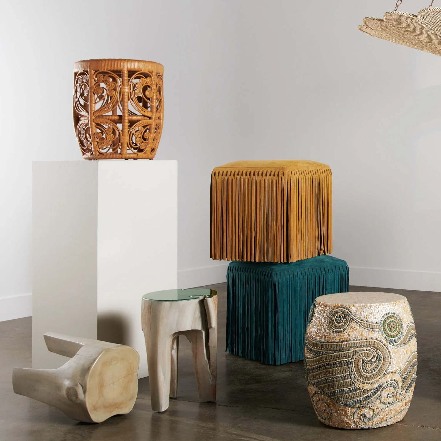 Hallie Modern Designer Console Stool - Image 43