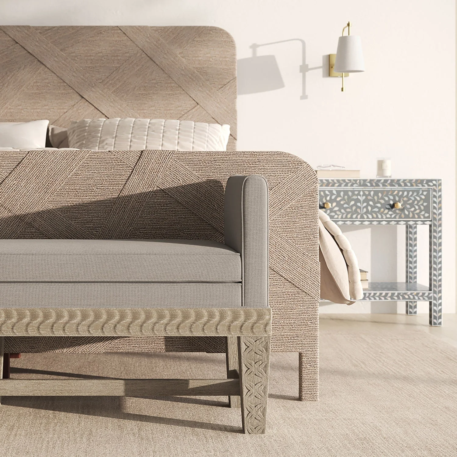 Halston Textured Lyocell Striped Area Rug - Image 28