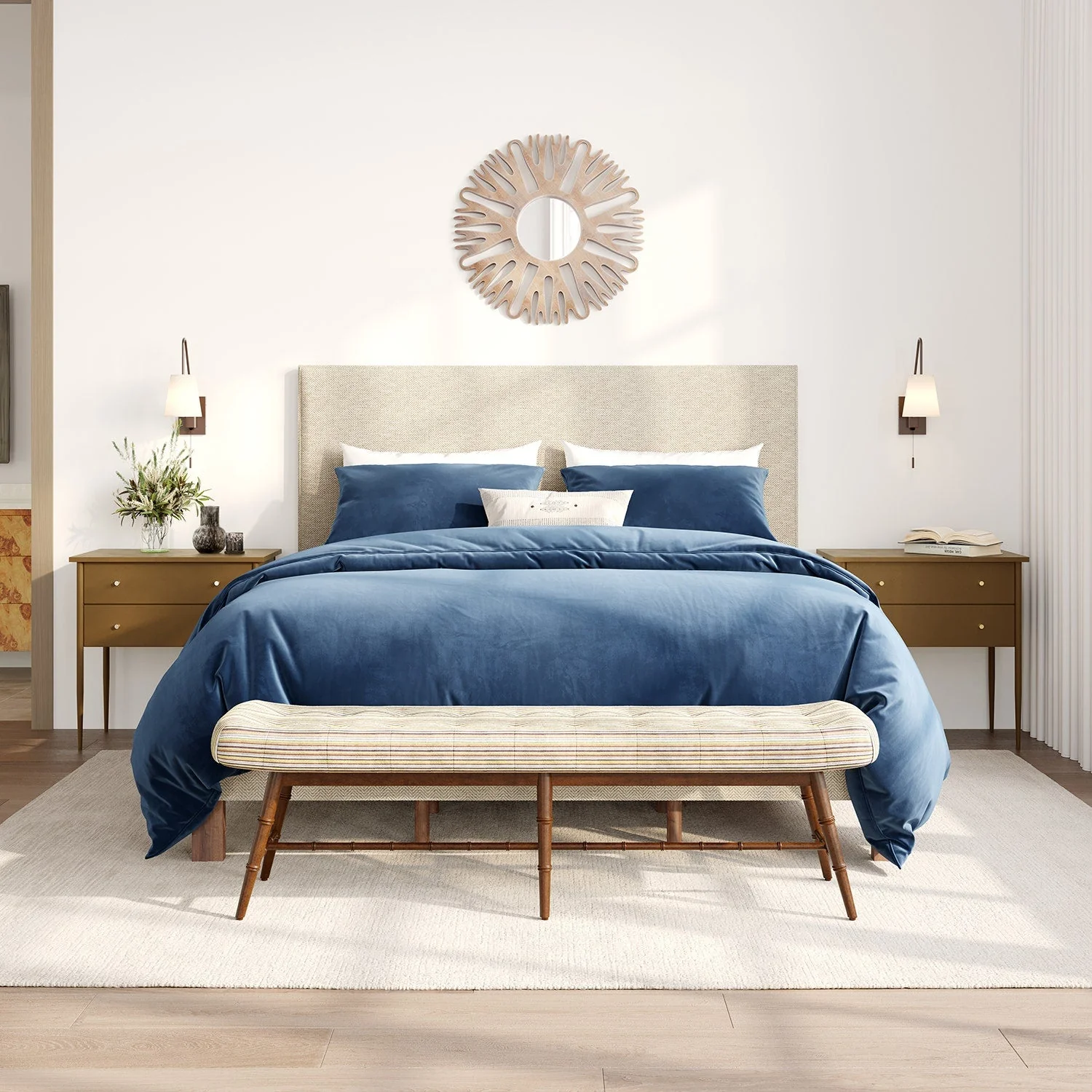 Halston Textured Lyocell Striped Area Rug - Image 29