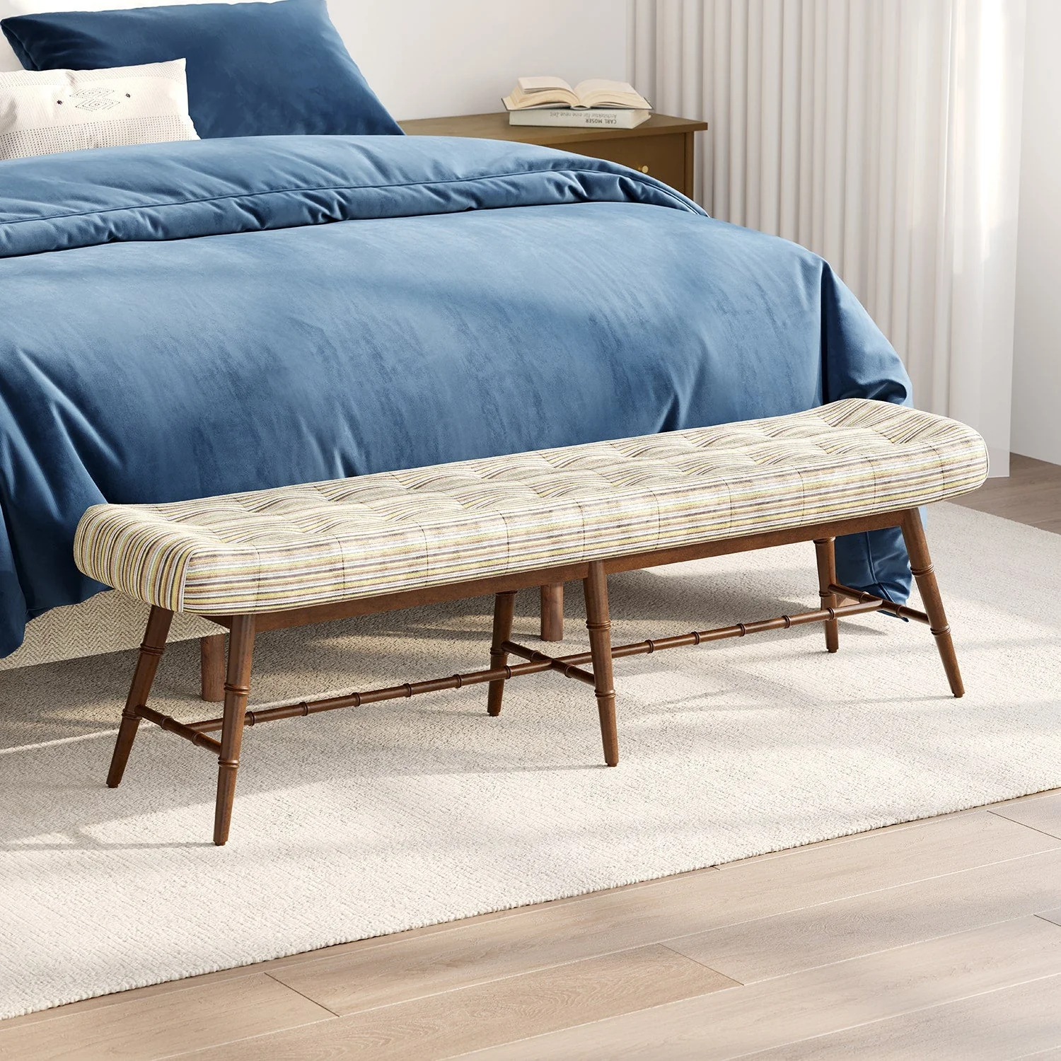 Halston Textured Lyocell Striped Area Rug - Image 31