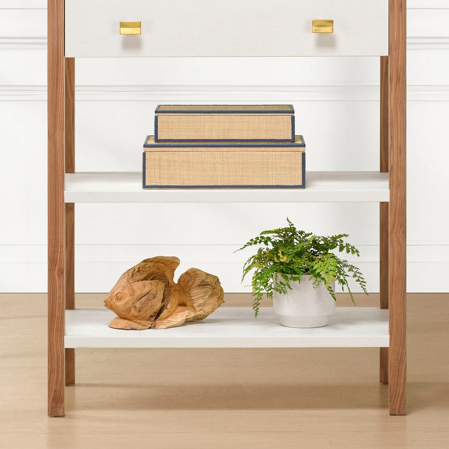 Hammet Natural Raffia Decorative Box - Set of 2 - Image 2
