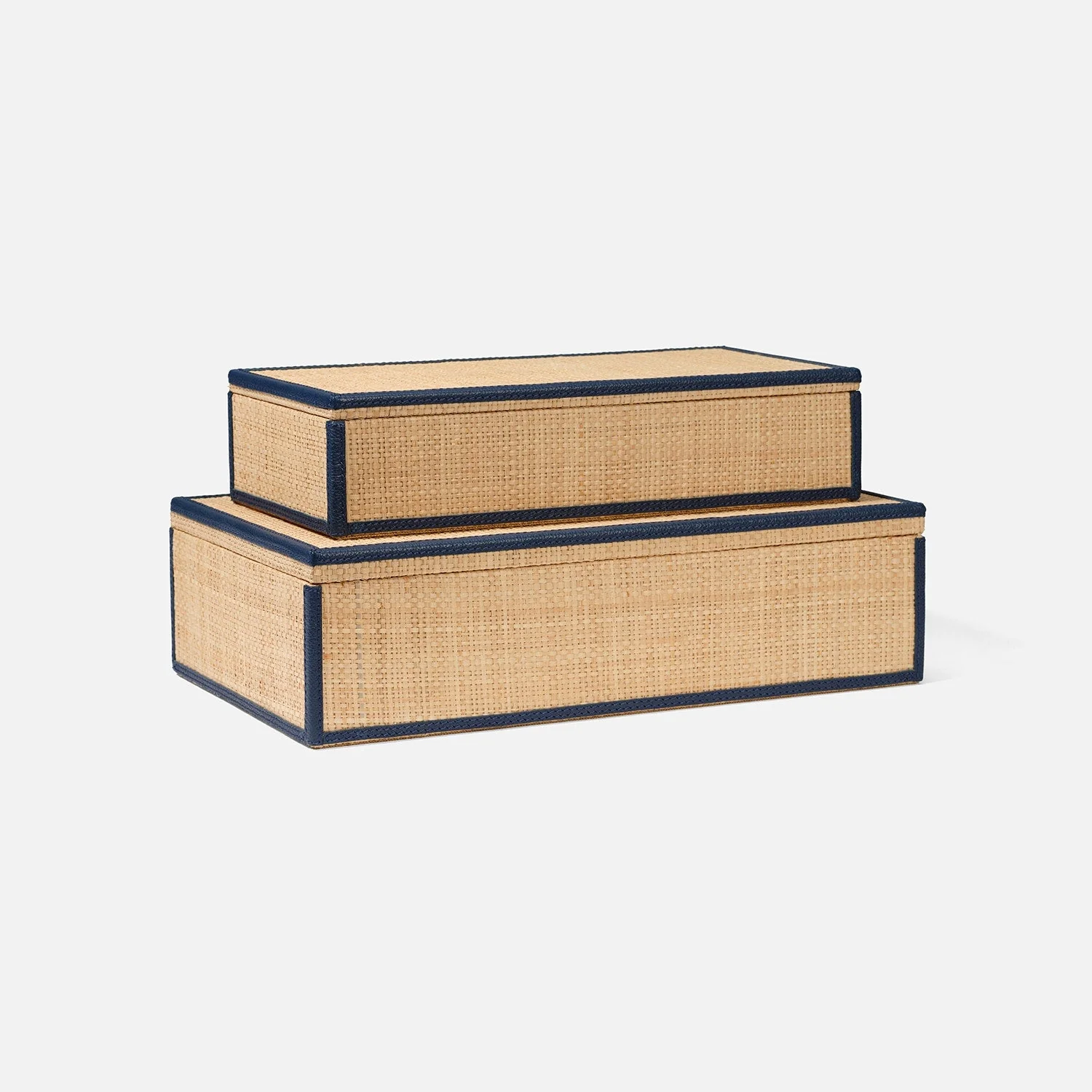 Hammet Natural Raffia Decorative Box - Set of 2 - Image 4