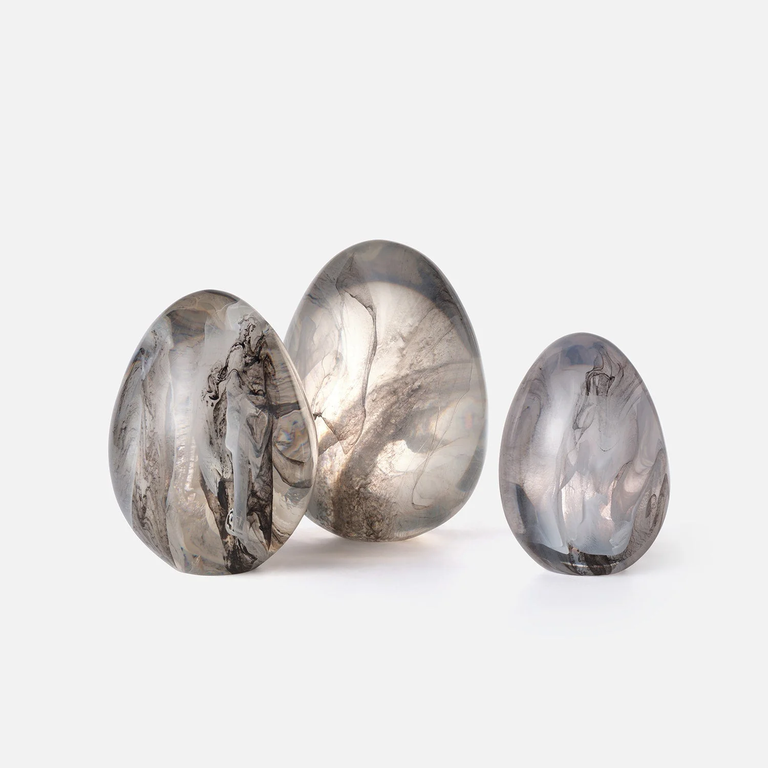 Harding Resin Egg Decor Objects - Set of 3 - Image 5