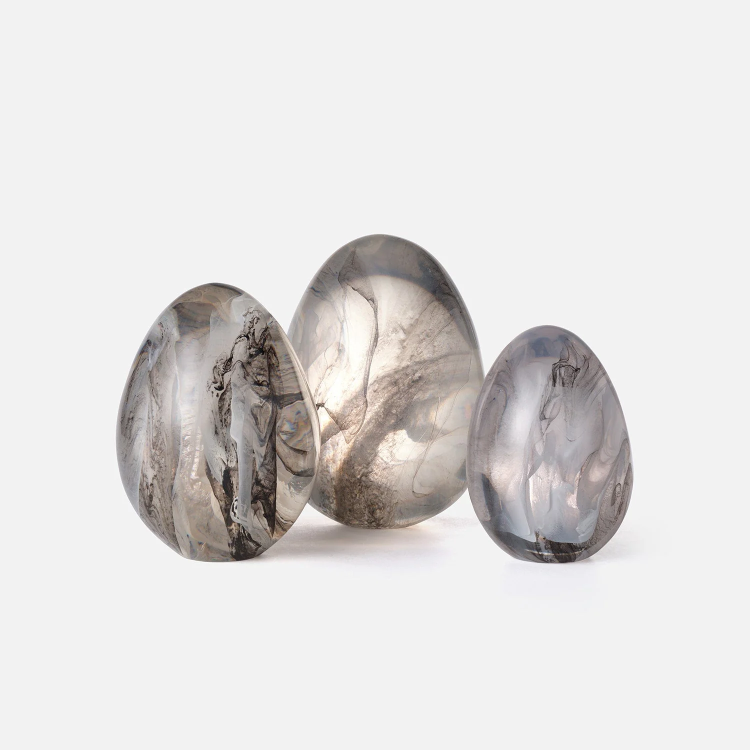Harding Resin Egg Decor Objects - Set of 3 - Image 6