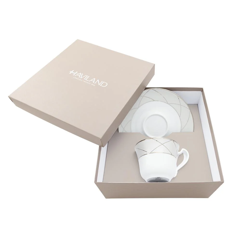 Haviland Clair De Lune Arcades Cappuccino Cup and Saucer - XL - Image 3