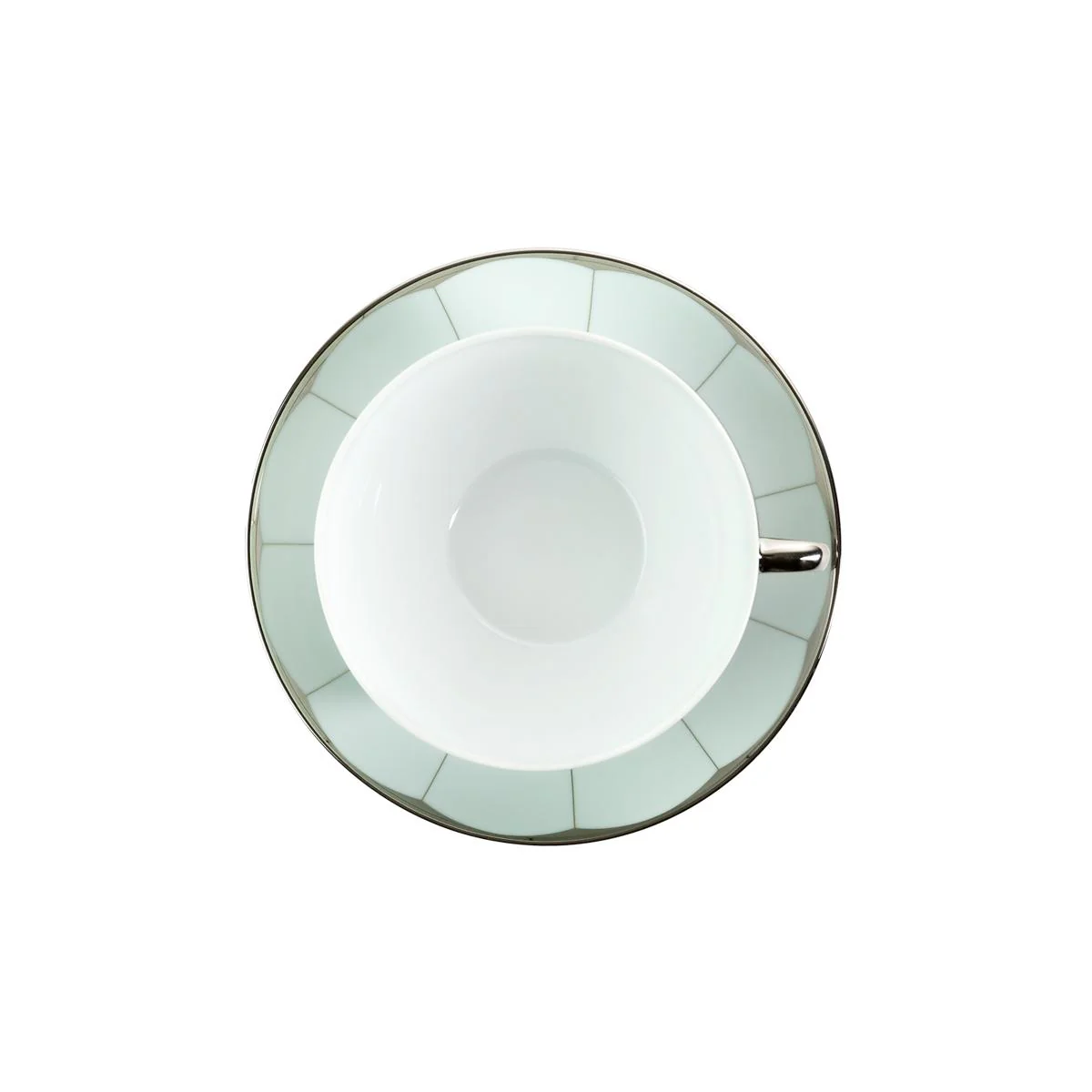 Haviland Illusion Cappuccino Cup and Saucer - Mint Platinum - Image 3