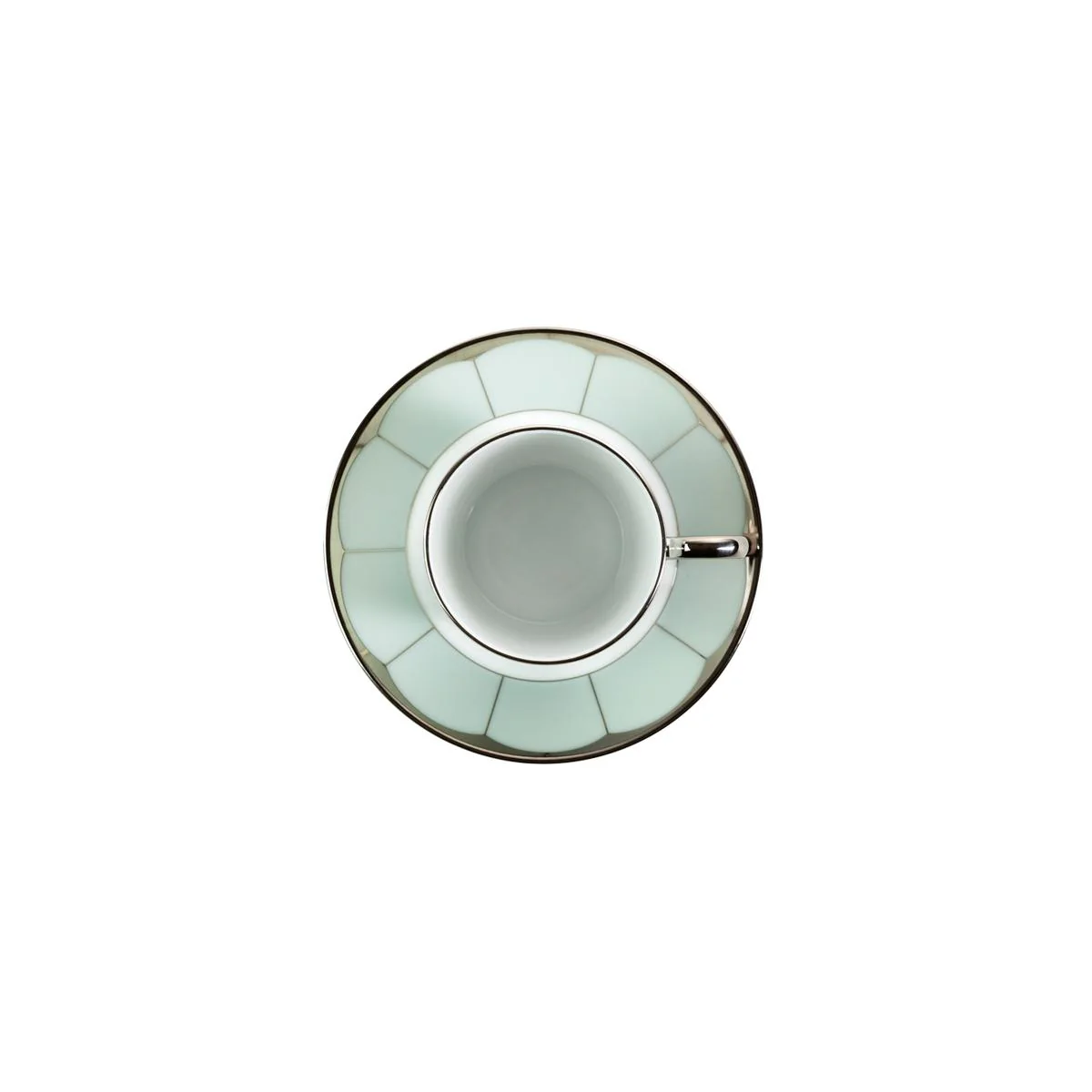 Haviland Illusion Coffee Cup and Saucer - Mint Platinum - Image 3