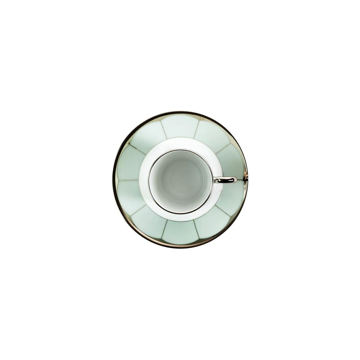 Haviland Illusion Espresso Cup and Saucer - Mint Platinum - Image 3