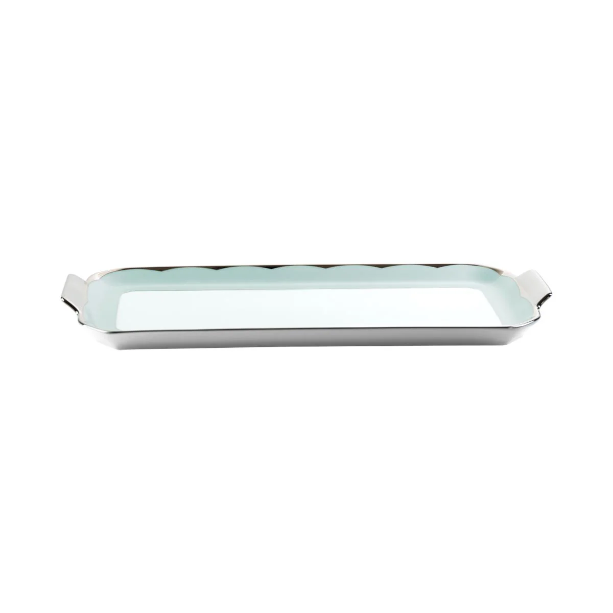 Haviland Illusion Oblong Cake Platter - Mint Platinum - Image 3