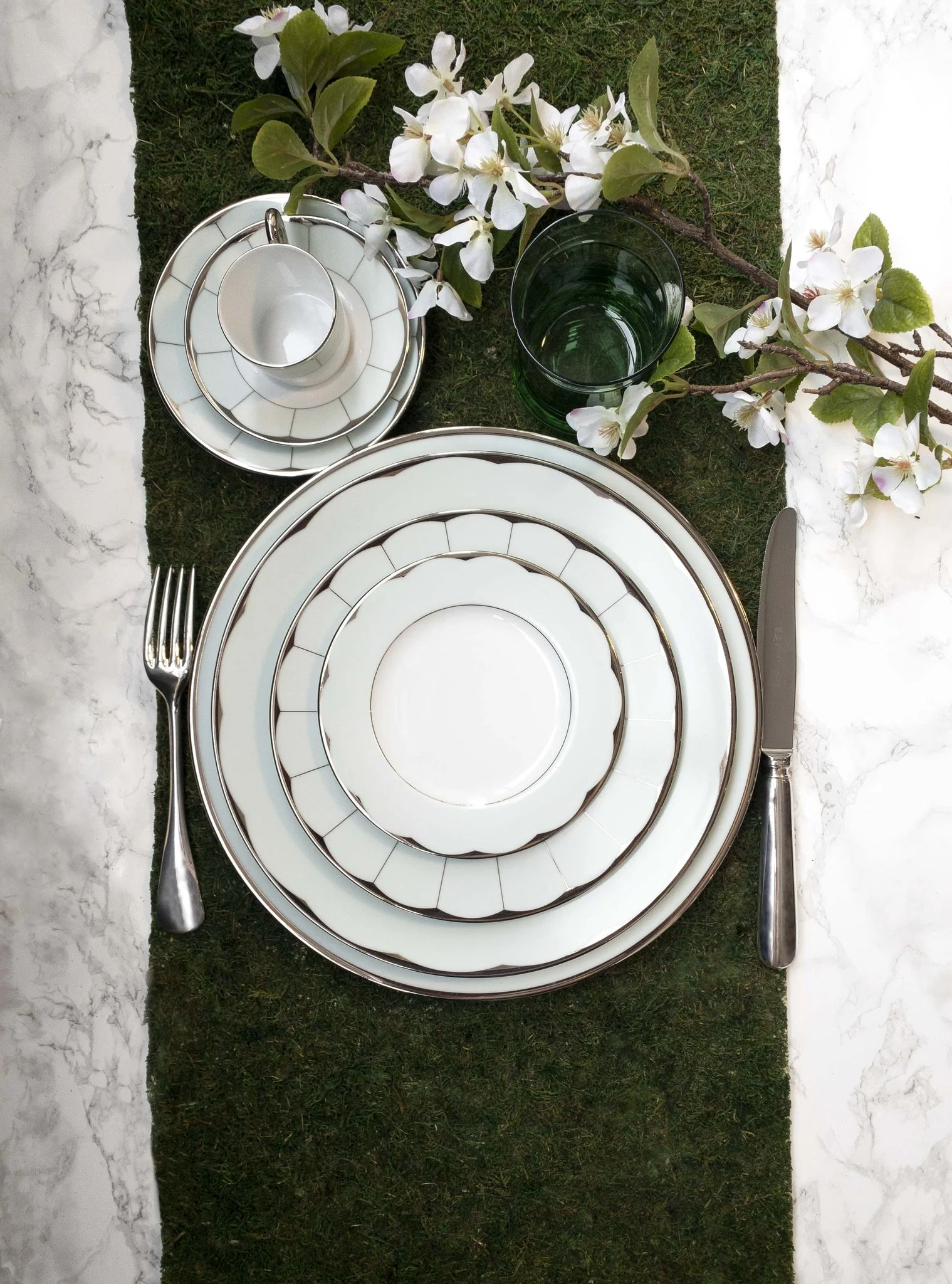 Haviland Illusion Oval Dish - Large - Mint Platinum - Image 2