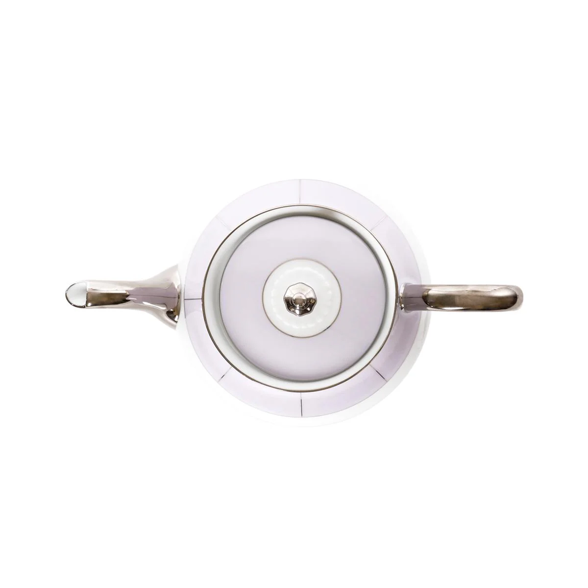 Haviland Illusion Round Teapot - Lavender Platinum - Image 3