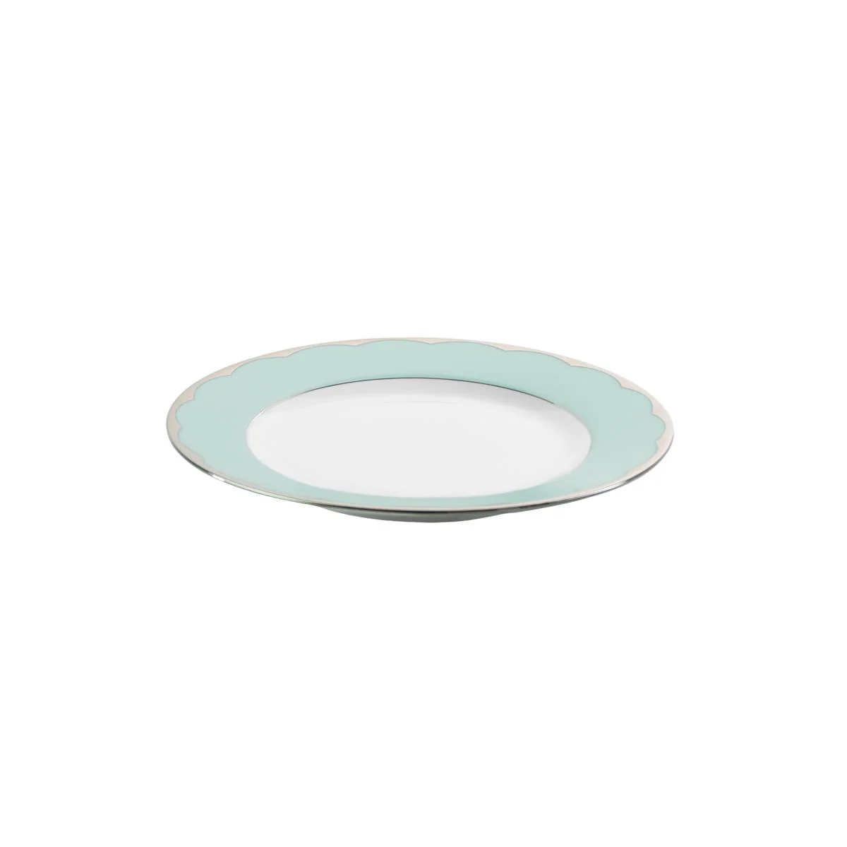 Haviland Illusion Salad Plate - Mint Platinum - Image 3