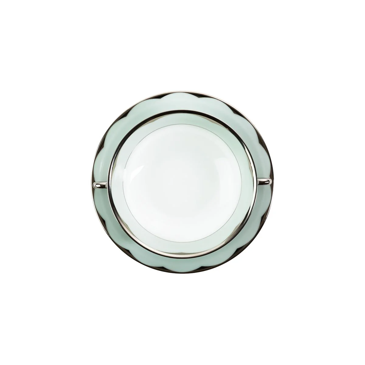 Haviland Illusion Soup Cup and Saucer - Mint Platinum - Image 3