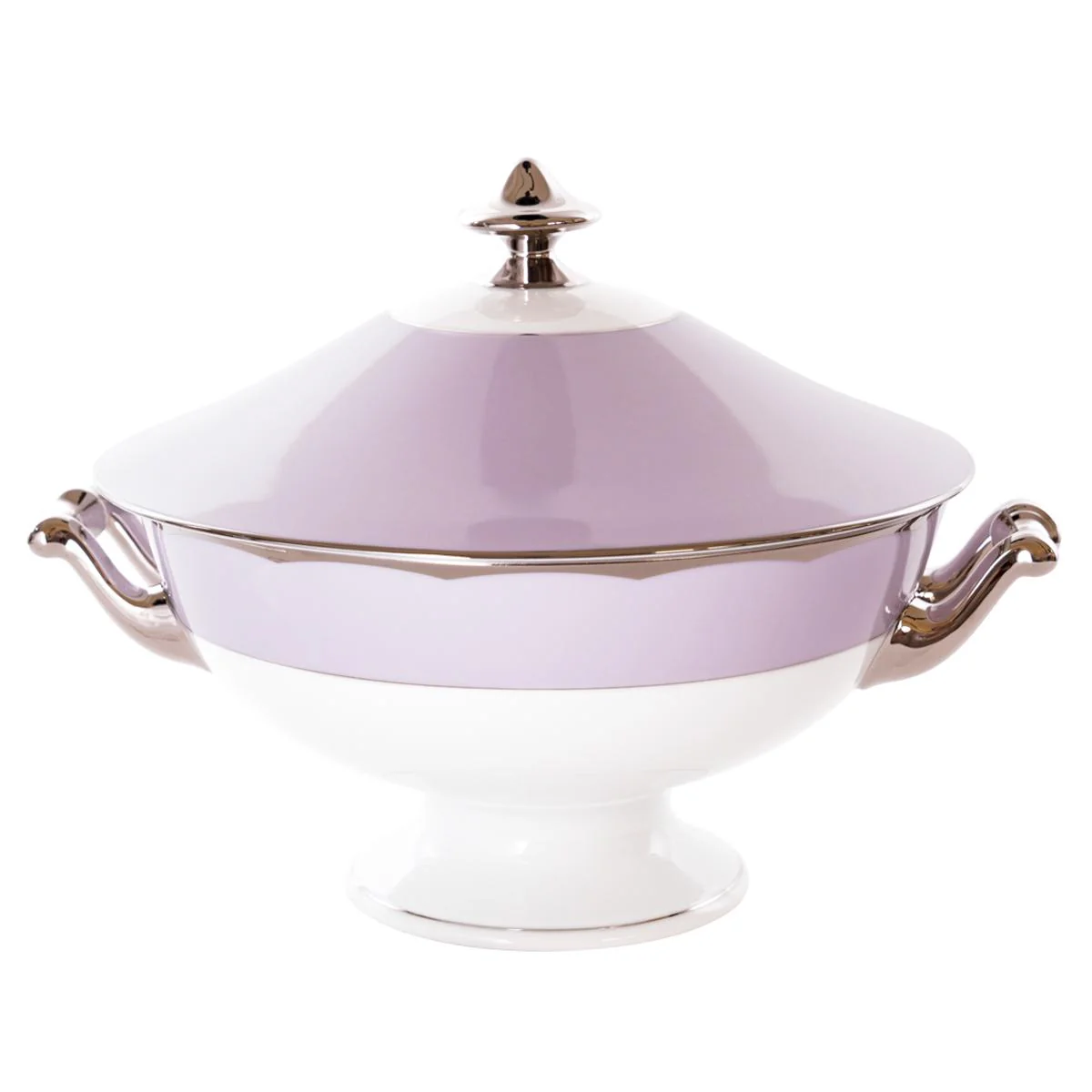 Haviland Illusion Soup Tureen - Lavender Platinum - Image 3