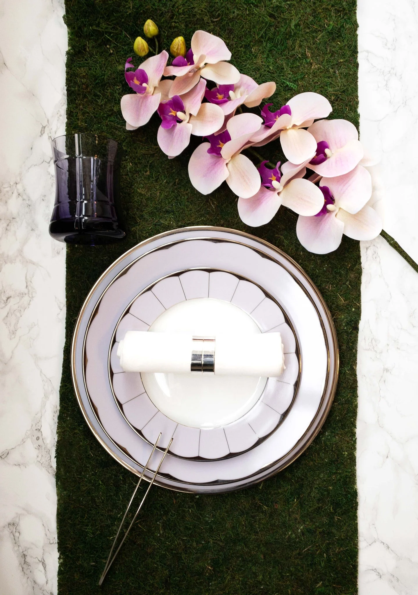 Haviland Illusion Tart Platter - Lavender Platinum - Image 2