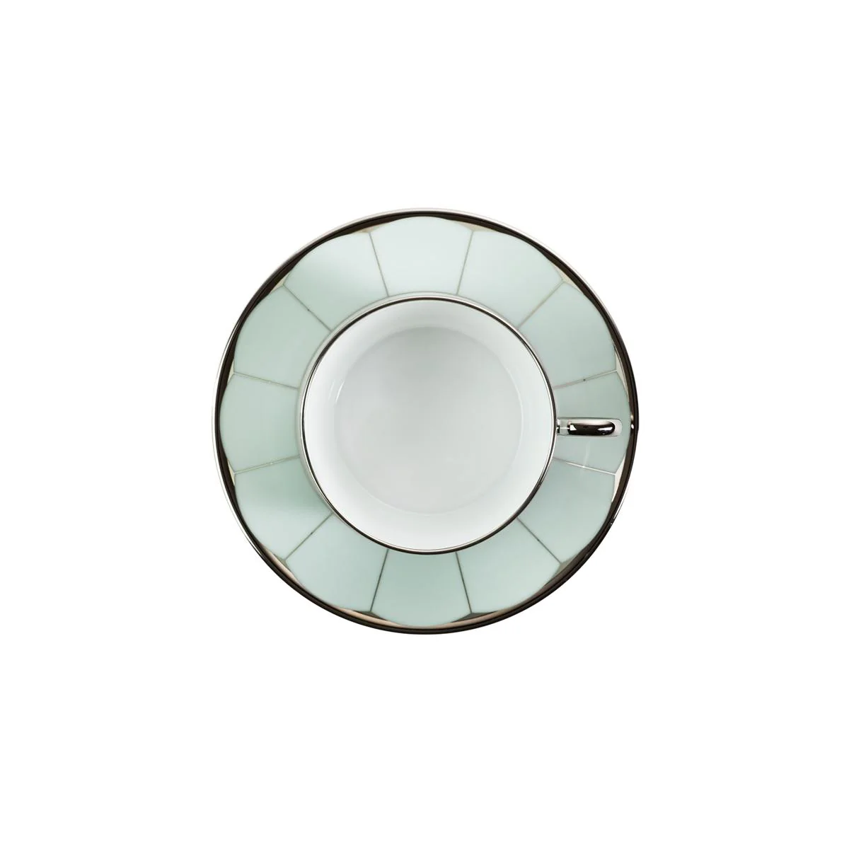 Haviland Illusion Teacup and Saucer - Mint Platinum - Image 3
