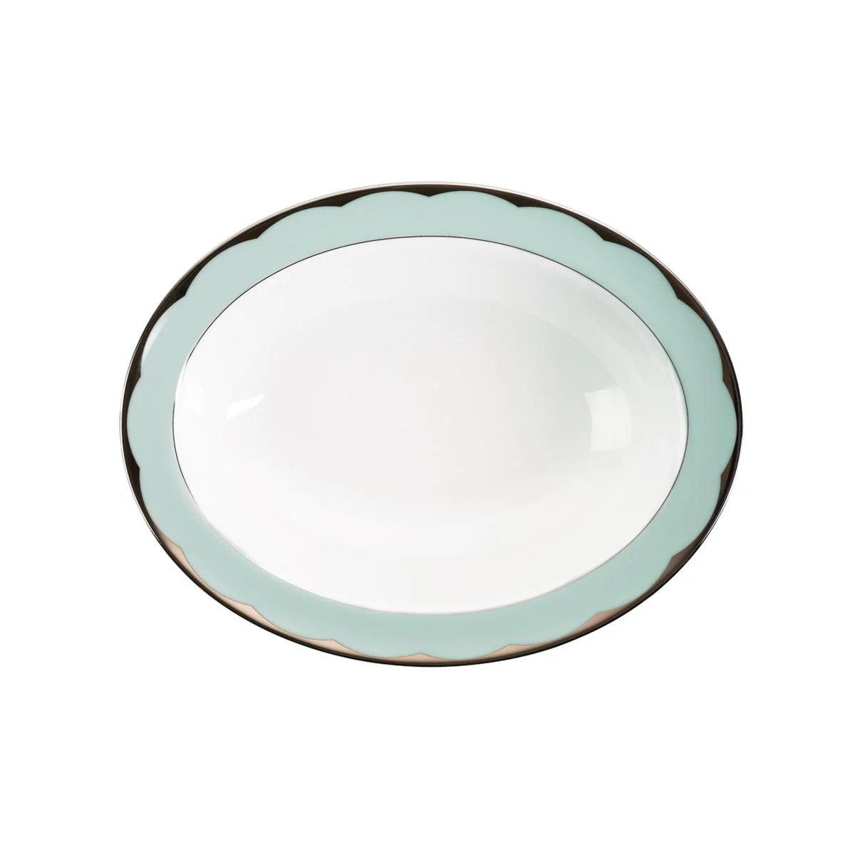 Haviland Illusion Vegetable Dish - Mint Platinum - Image 3