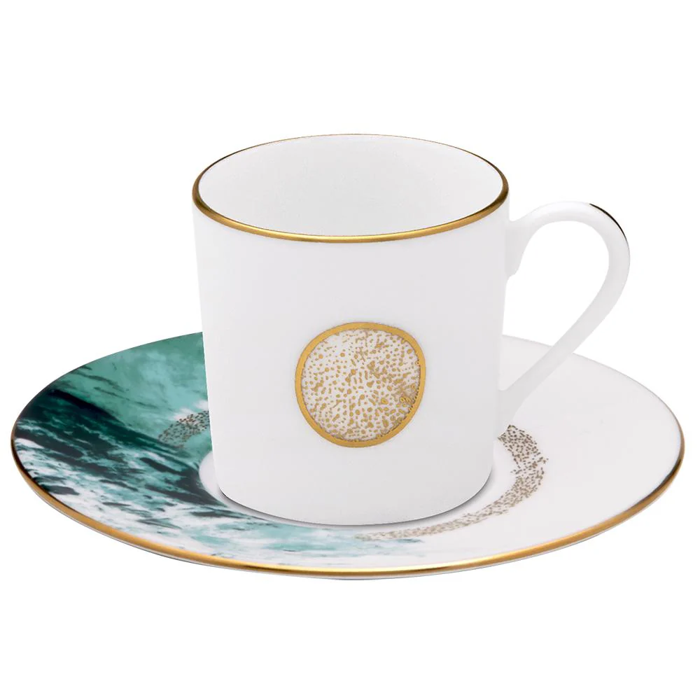 Haviland Ocean Coffee Cup and Saucer - Image 3