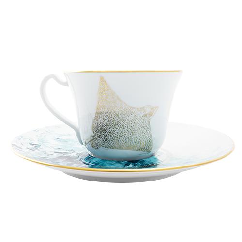 Haviland Ocean Xl Cappuccino Cup and Saucer - Image 2