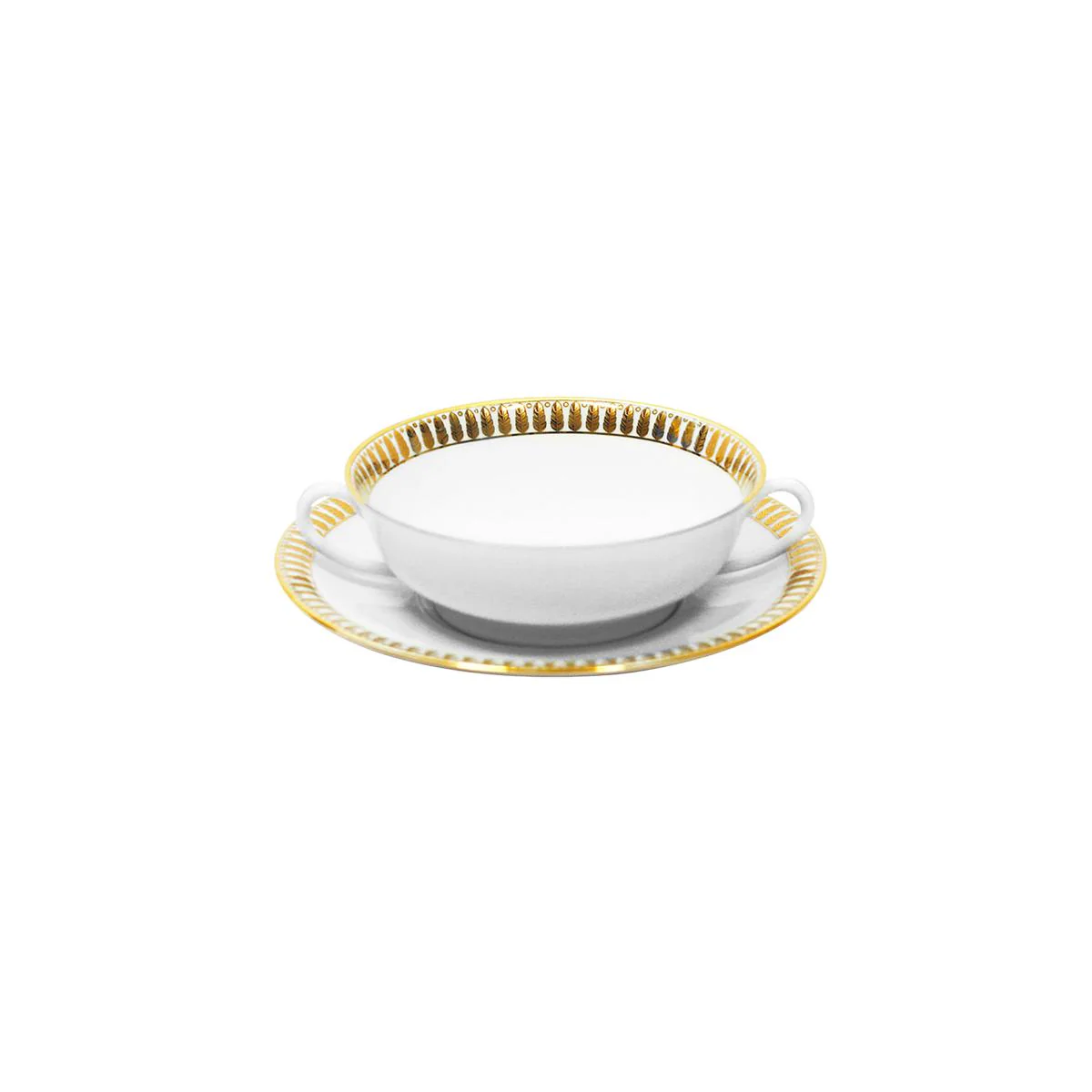 Haviland Plumes Soup Cup and Saucer - Image 5
