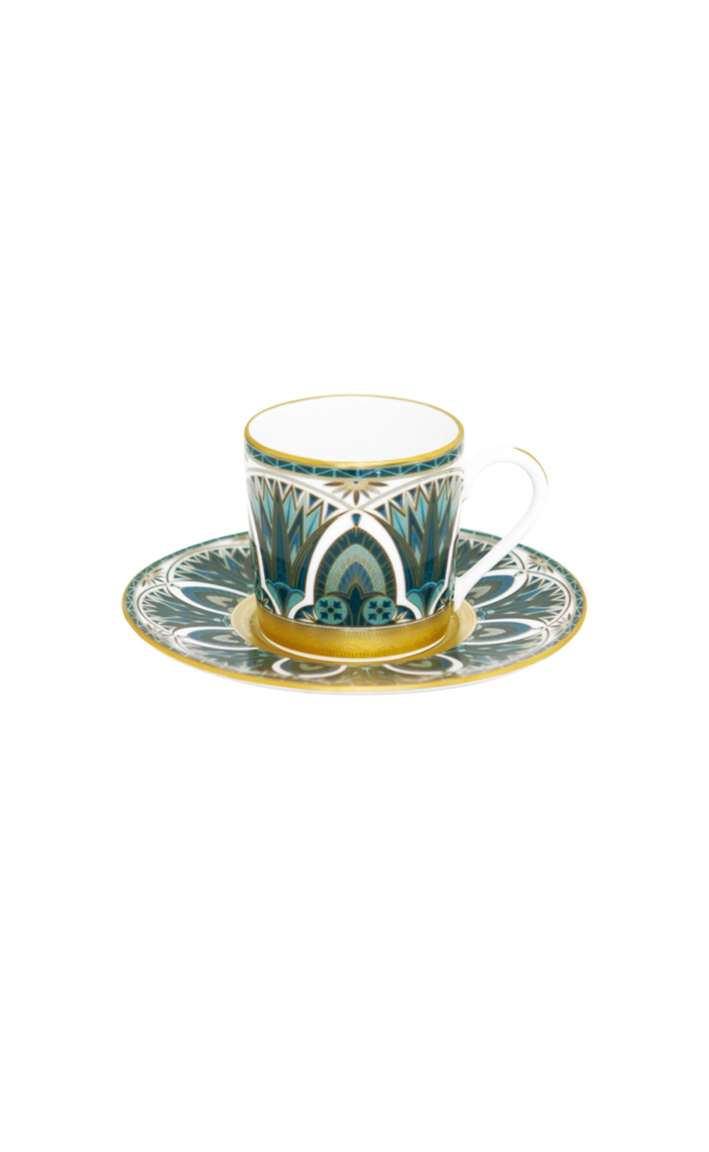 Haviland Reves Du Nil Coffee Cup and Saucer - Gold - Image 3