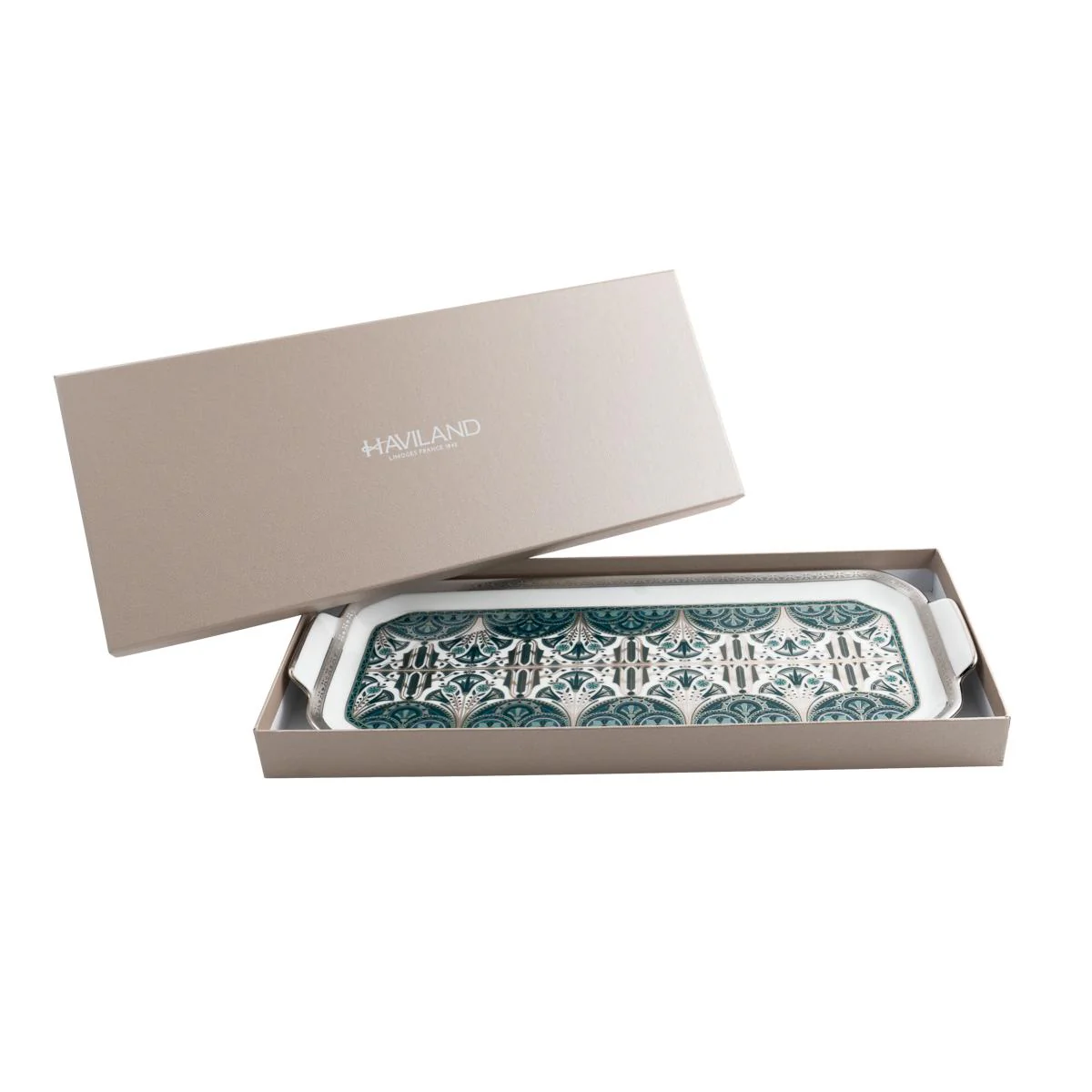 Haviland Reves Du Nil Oblong Cake Platter - Platinum - Image 2