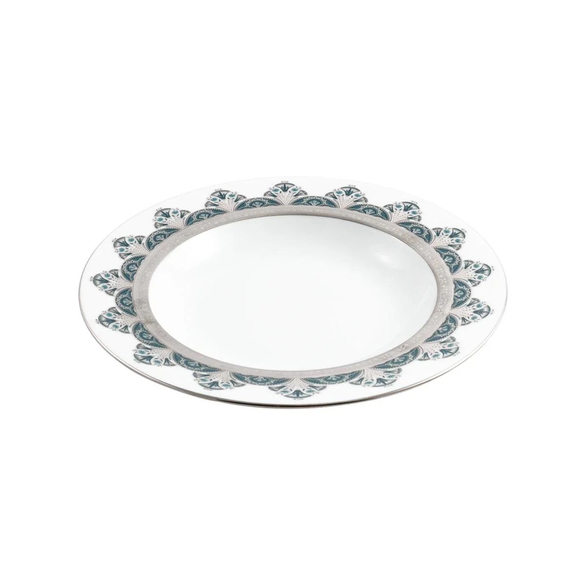 Haviland Reves Du Nil Rim Soup Plates - Platinum - Set of 2 - Image 3