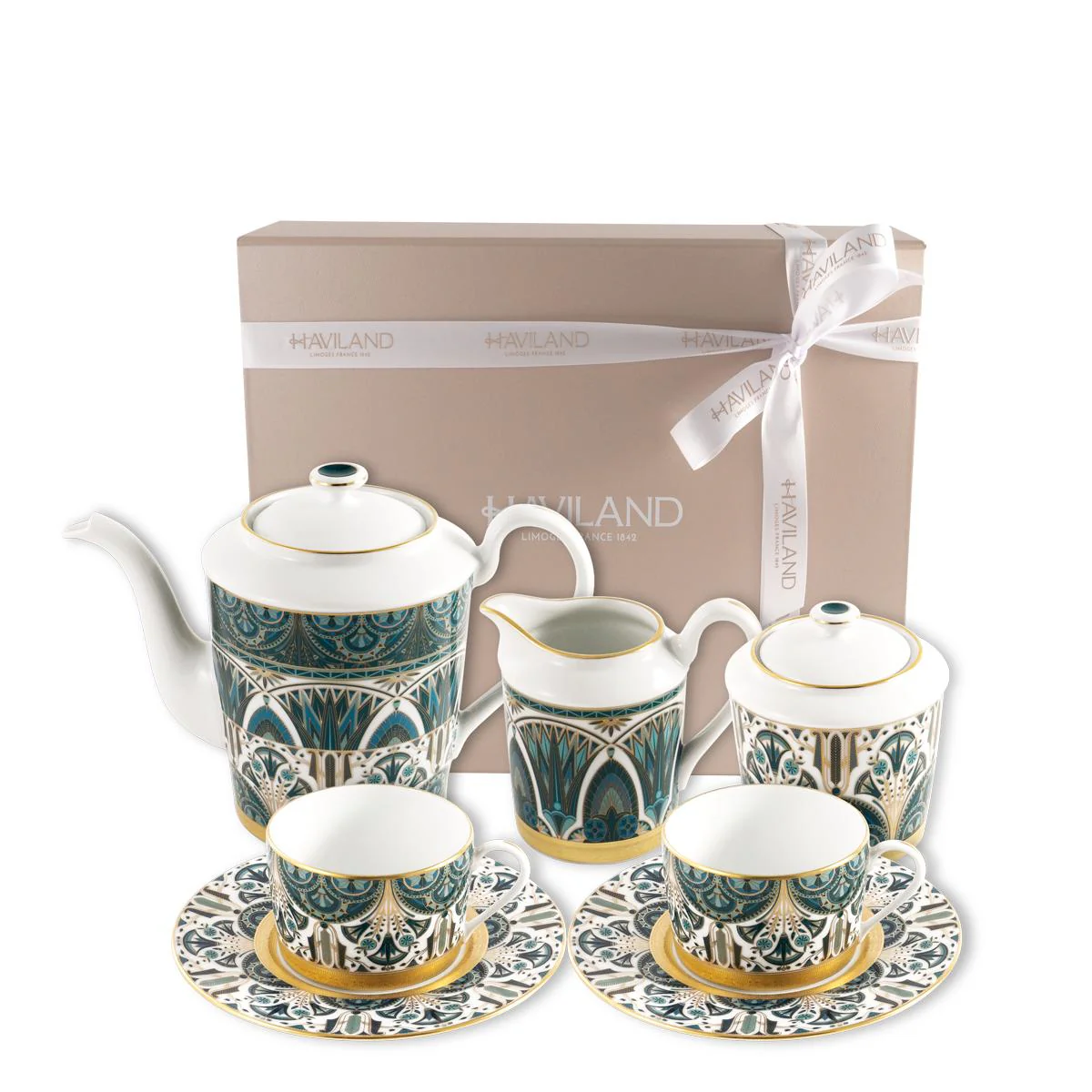 Haviland Reves Du Nil Teatime Set - Gold - Image 2