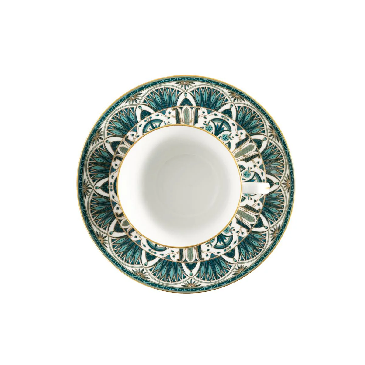 Haviland Reves Du Nil Xl Cappuccino Cup and Saucer - Gold - Image 2