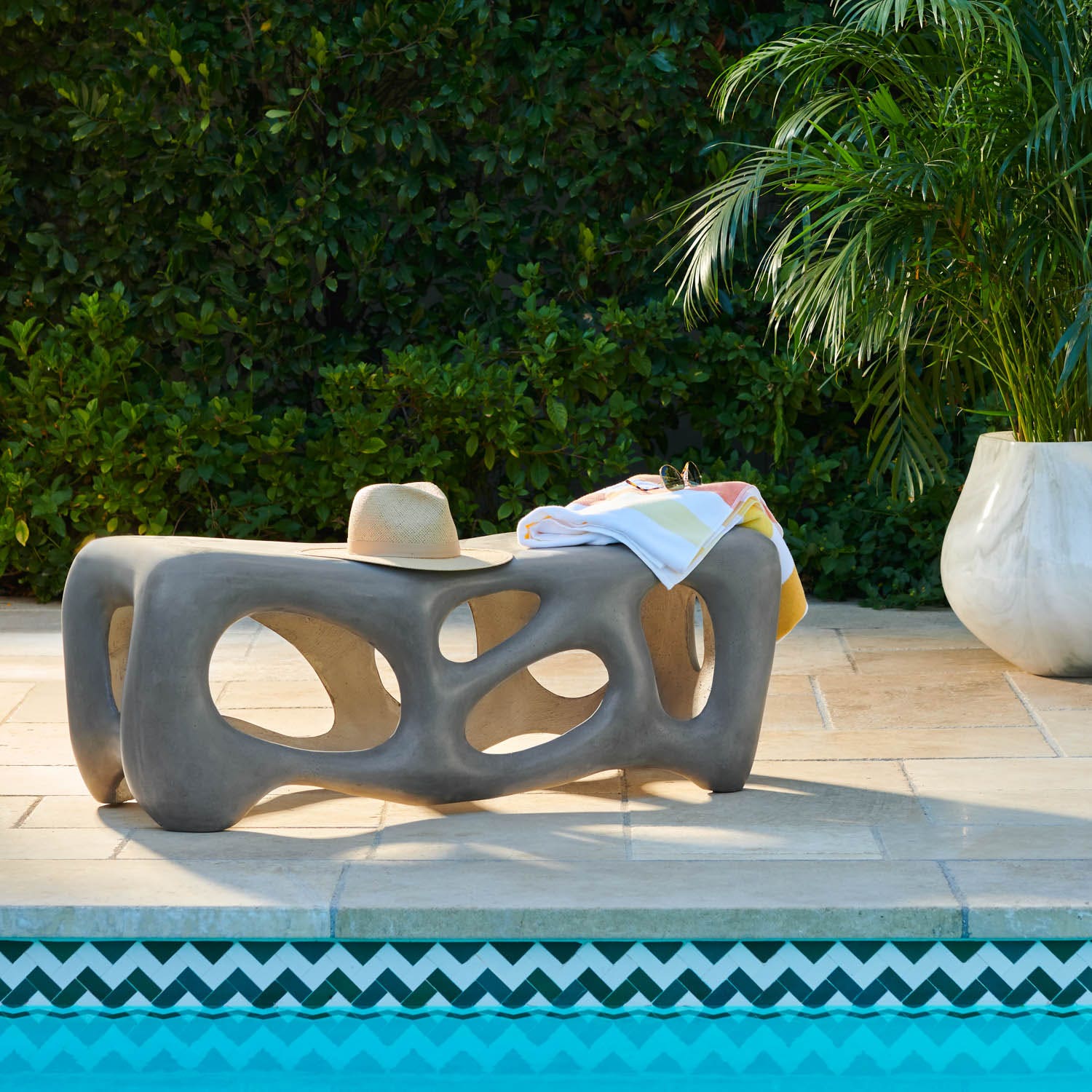 Hyde Organic Concrete Bench - Image 5
