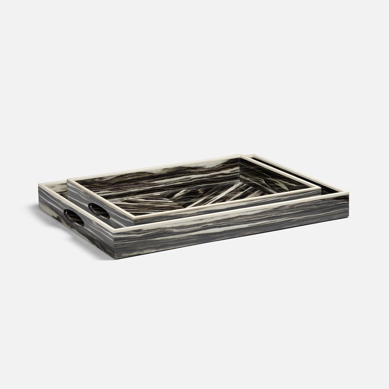 Ian Dual-Tone Veneer Tray - Set of 2 - Image 3