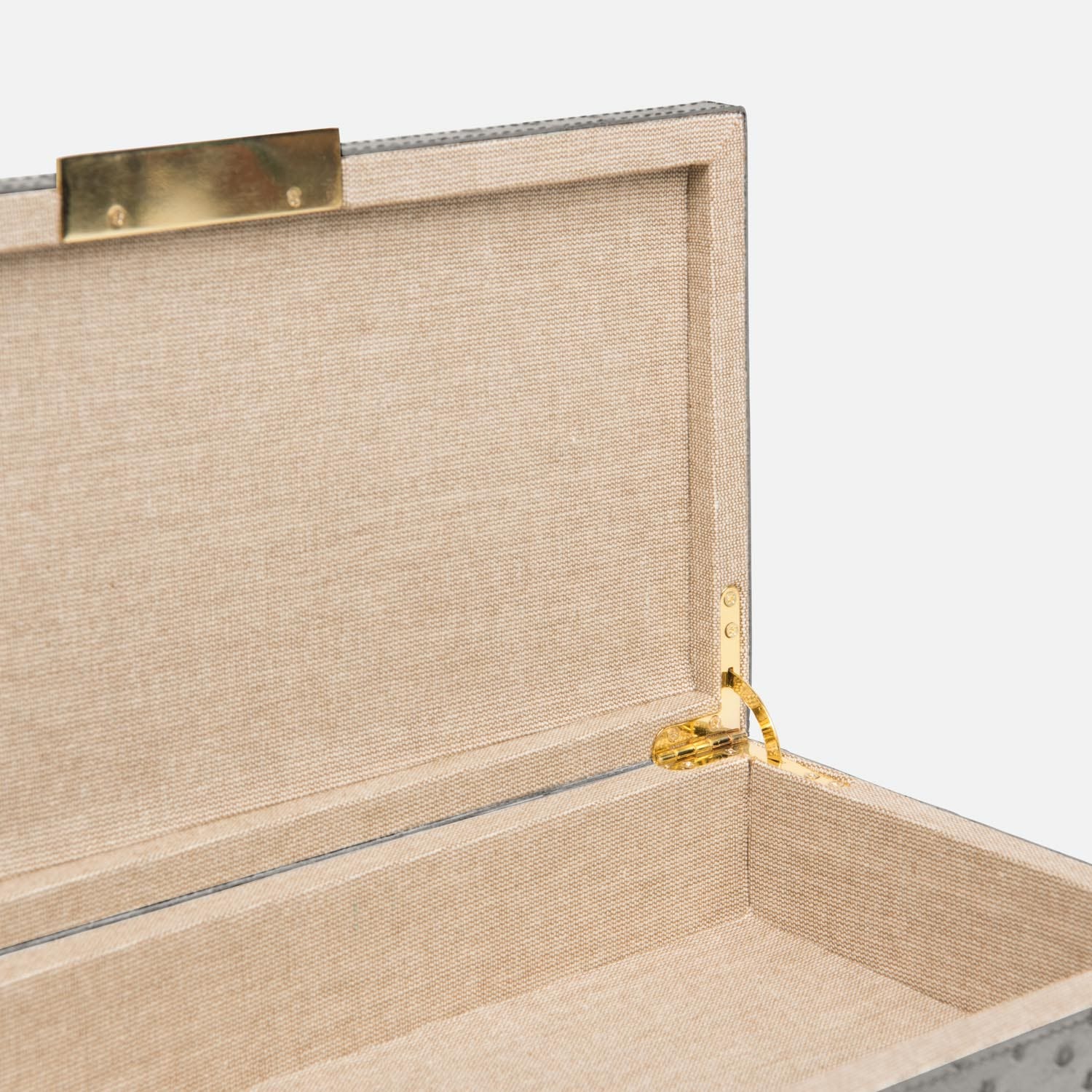Imani Ostrich Embossed Leather Box - Set of 2 - Image 5