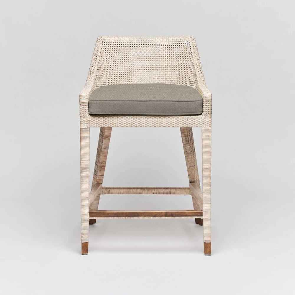 Interlude Boca Counter Stool White Wash - Image 10