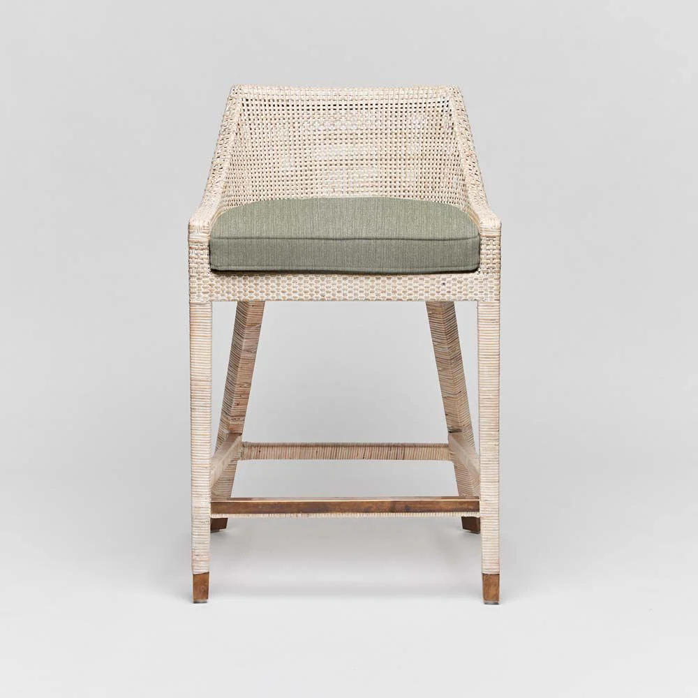 Interlude Boca Counter Stool White Wash - Image 11