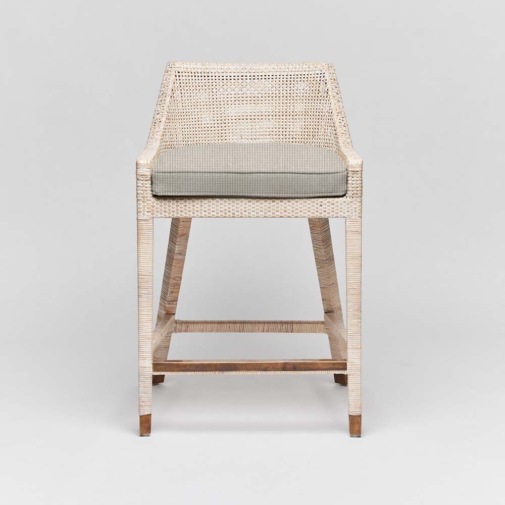 Interlude Boca Counter Stool White Wash - Image 12