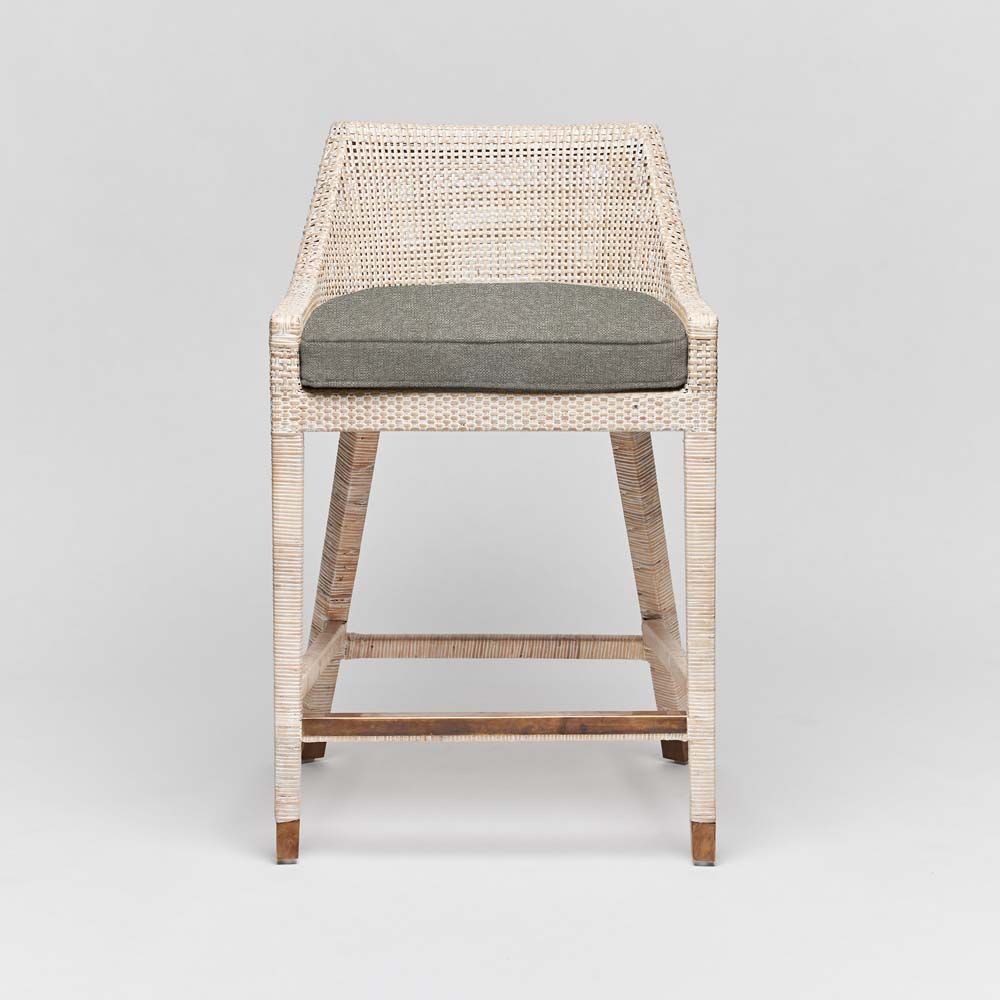Interlude Boca Counter Stool White Wash - Image 2