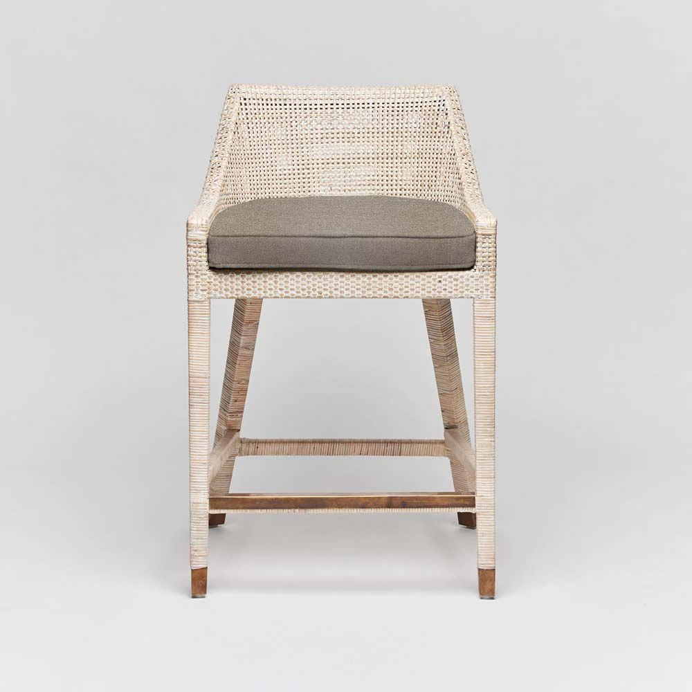 Interlude Boca Counter Stool White Wash - Image 6