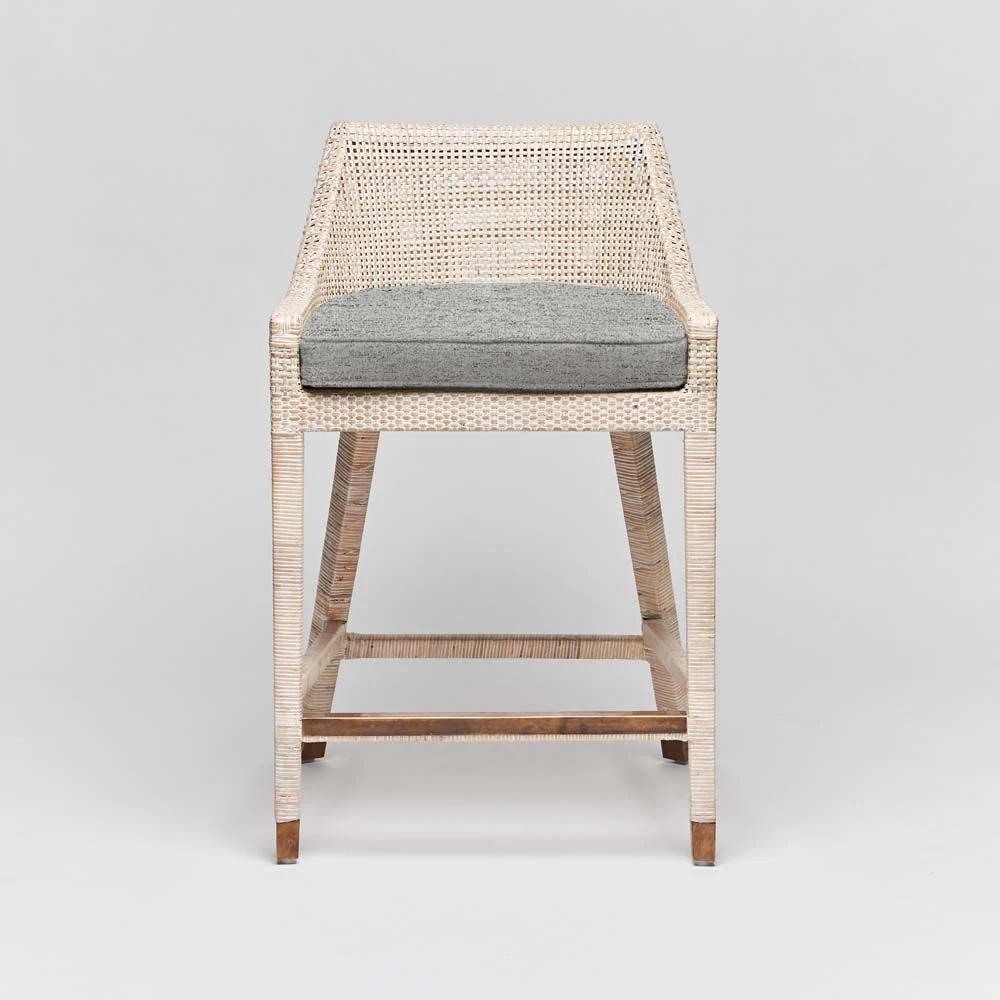 Interlude Boca Counter Stool White Wash - Image 8