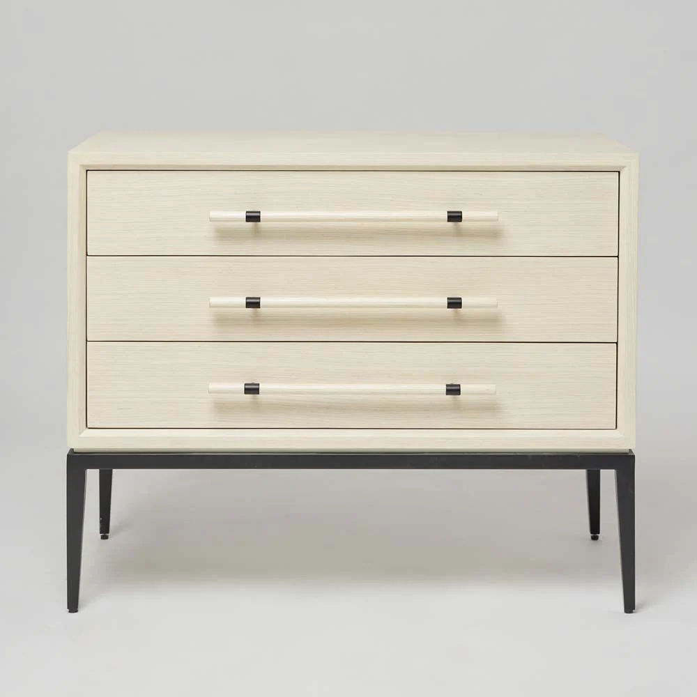 Interlude Burton 3 Drawer Bedside - Image 2