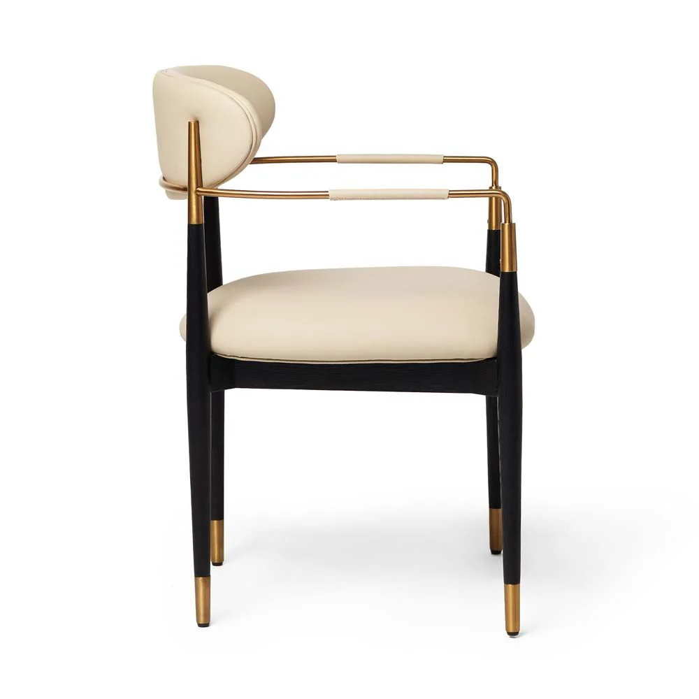 Interlude Cidra Chair Matte Black Latte - Image 3