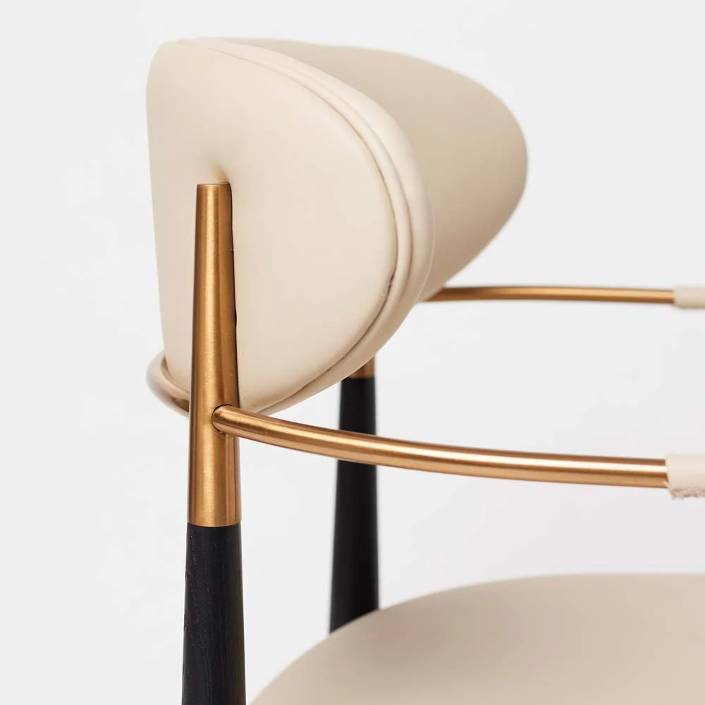 Interlude Cidra Chair Matte Black Latte - Image 5