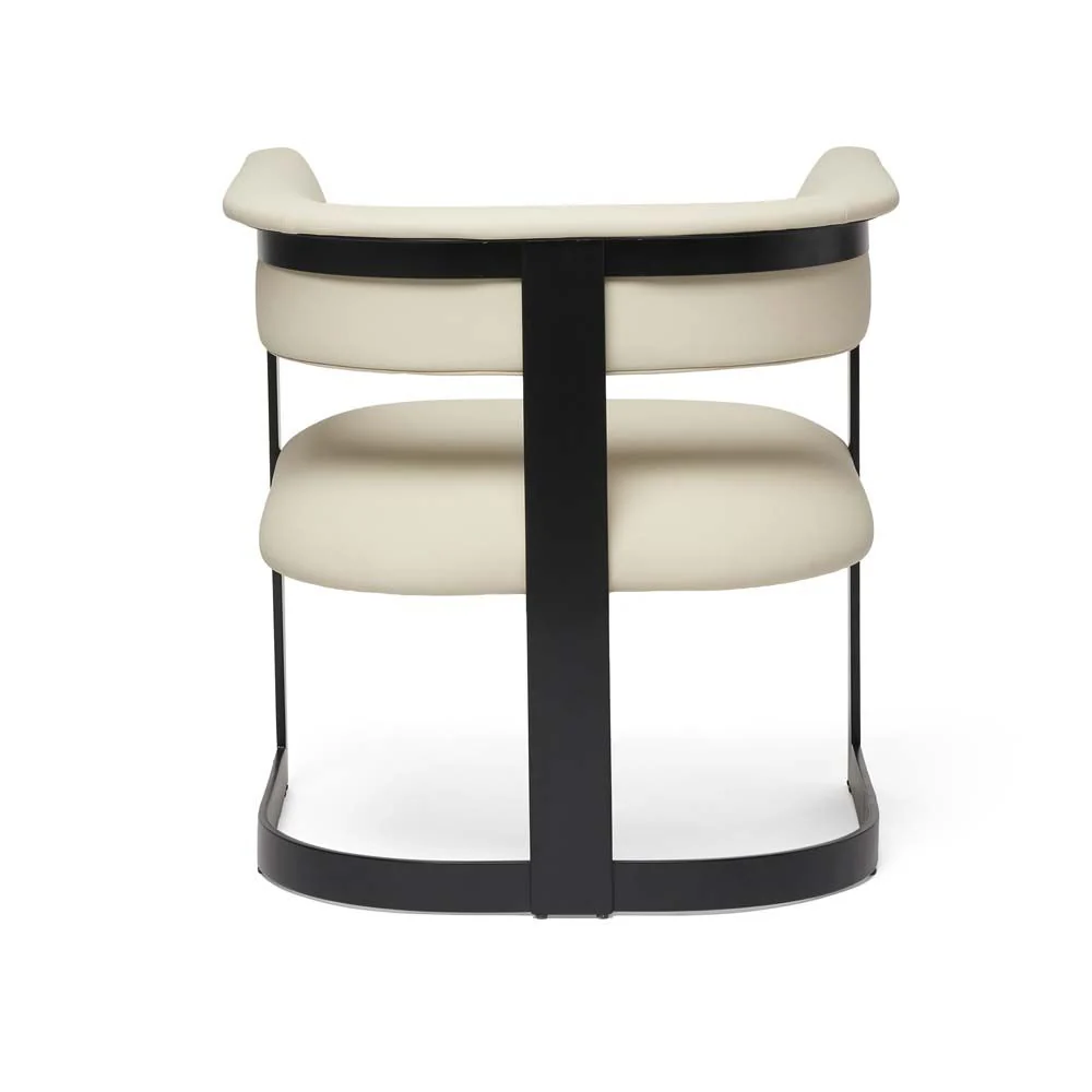 Interlude Darcy II Lounge Chair Cream Black - Image 2