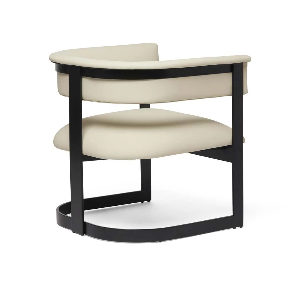 Interlude Darcy II Lounge Chair Cream Black - Image 3