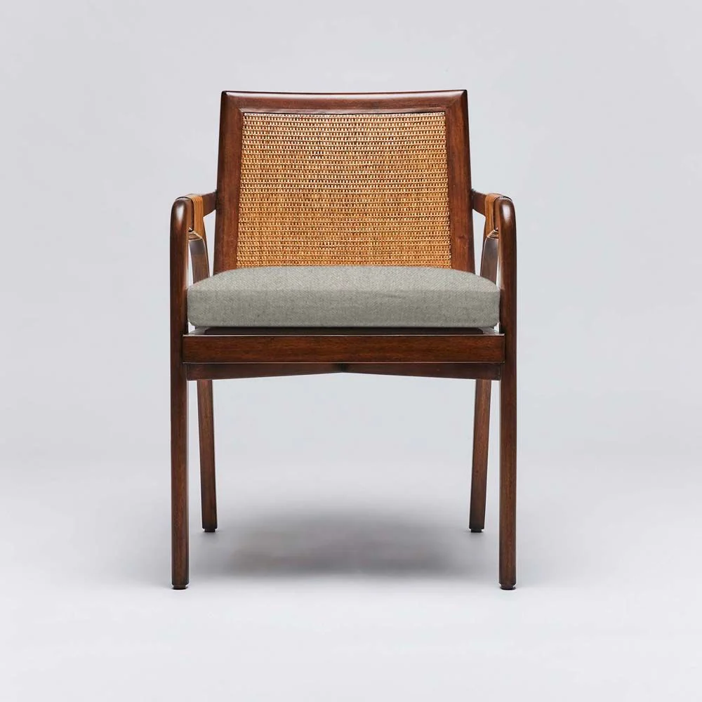 Interlude Delray Arm Chair Chestnut - Image 3