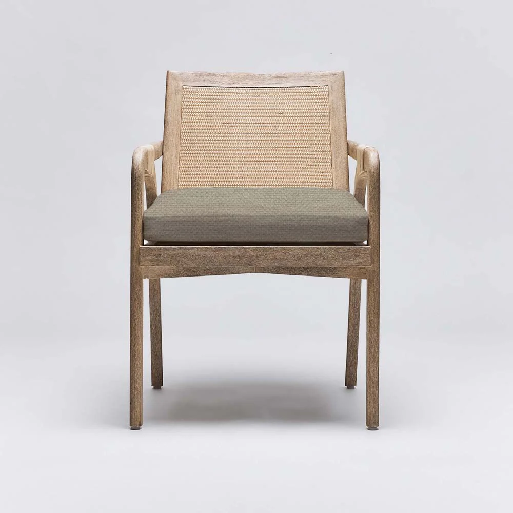 Interlude Delray Arm Chair White Ceruse - Image 10