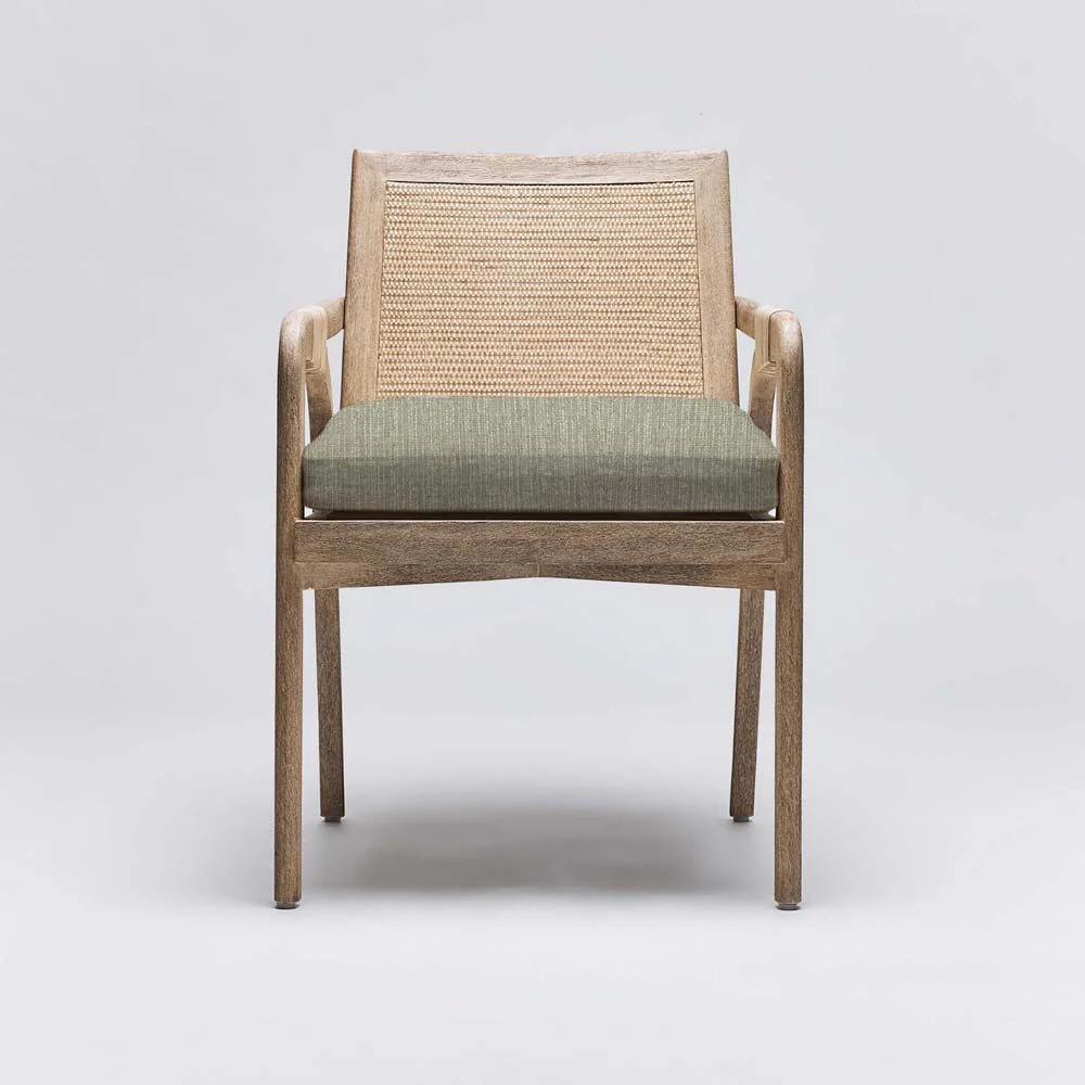 Interlude Delray Arm Chair White Ceruse - Image 11