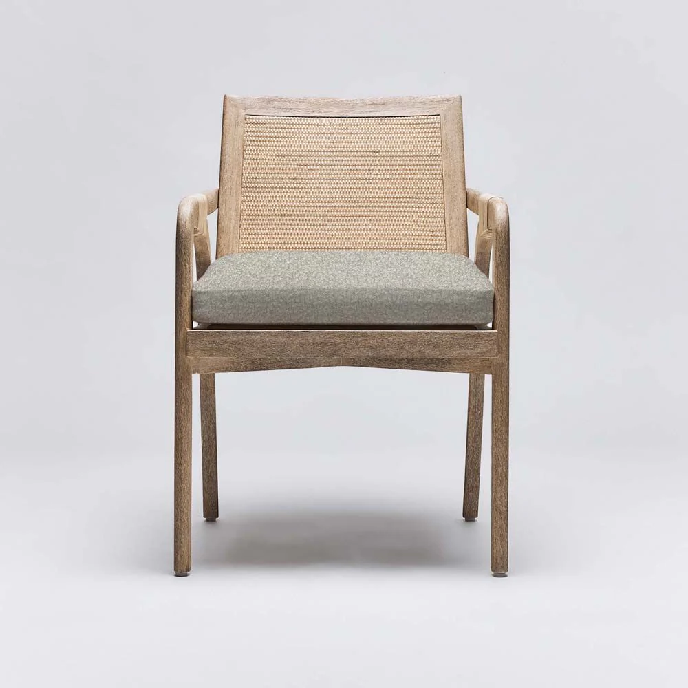 Interlude Delray Arm Chair White Ceruse - Image 4
